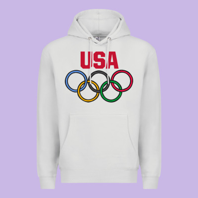 Olympic Rings Premium Hoodie Designed By Artisfamous