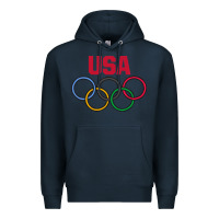 Navy Olympic Rings Premium Hoodie - artisFamous
