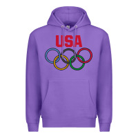 Purple Olympic Rings Premium Hoodie - artisFamous