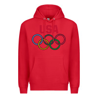 Red Olympic Rings Premium Hoodie - artisFamous