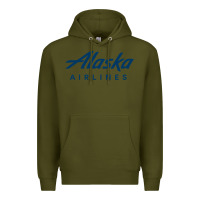 Army Green Alaska Airlines Premium Hoodie - artisFamous