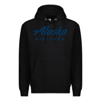 Black Alaska Airlines Premium Hoodie - artisFamous