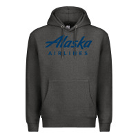 Charcoal Heather Alaska Airlines Premium Hoodie - artisFamous