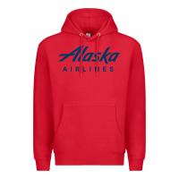 Red Alaska Airlines Premium Hoodie - artisFamous