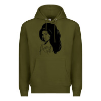 Army Green Amy Winehouse Premium Hoodie - artisFamous