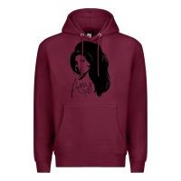Burgundy Amy Winehouse Premium Hoodie - artisFamous