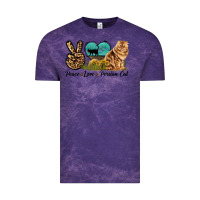 Cloud Purple Peace Love Persian Cat Vintage Tee - LillyAllenDesigns
