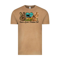 Vintage Camel Peace Love Persian Cat Vintage Tee - LillyAllenDesigns