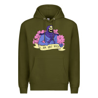 Army Green Vintage Skeletor ı am not nice Premium Hoodie - artisFamous
