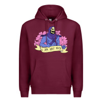 Burgundy Vintage Skeletor ı am not nice Premium Hoodie - artisFamous