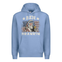 Colony Blue Ben Drankin 4th of July Patriotic Funny T-Shirt Premium Hoodie - artisFamous