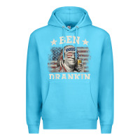 Ocean Blue Ben Drankin 4th of July Patriotic Funny T-Shirt Premium Hoodie - artisFamous