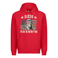 Red Ben Drankin 4th of July Patriotic Funny T-Shirt Premium Hoodie - artisFamous