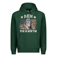 Sports Green Ben Drankin 4th of July Patriotic Funny T-Shirt Premium Hoodie - artisFamous