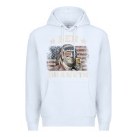 White Ben Drankin 4th of July Patriotic Funny T-Shirt Premium Hoodie - artisFamous