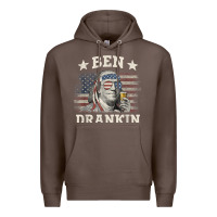 Coffee Ben Drankin 4th of July Patriotic Funny T-Shirt Premium Hoodie - artisFamous