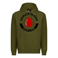 Army Green donate blood save lives blood donor Premium Hoodie - artisFamous