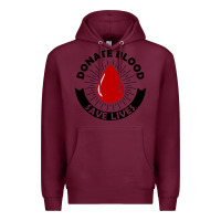 Burgundy donate blood save lives blood donor Premium Hoodie - artisFamous