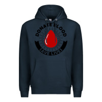 Navy donate blood save lives blood donor Premium Hoodie - artisFamous