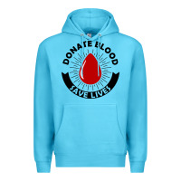Ocean Blue donate blood save lives blood donor Premium Hoodie - artisFamous
