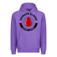 Purple donate blood save lives blood donor Premium Hoodie - artisFamous