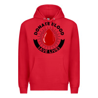 Red donate blood save lives blood donor Premium Hoodie - artisFamous