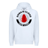 White donate blood save lives blood donor Premium Hoodie - artisFamous