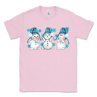 Bubblegum Pink snowman winter bbs Classic Tee - BundleAndBundleShop