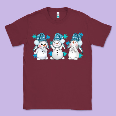 Snowman Winter Bbs Classic Tee Designed By Bundleandbundleshop