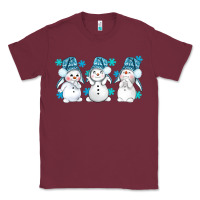 Burgundy snowman winter bbs Classic Tee - BundleAndBundleShop