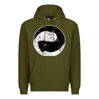 Army Green ferret harmony Premium Hoodie - artisFamous