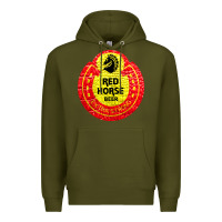 Army Green red horse Premium Hoodie - artisFamous