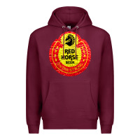 Burgundy red horse Premium Hoodie - artisFamous