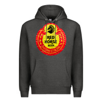 Charcoal Heather red horse Premium Hoodie - artisFamous