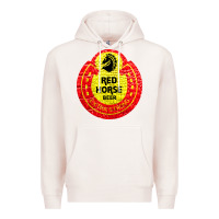 Pale Pink red horse Premium Hoodie - artisFamous