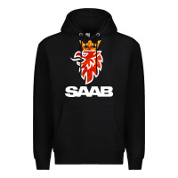 Black saab Premium Hoodie - artisFamous