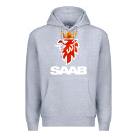 Heather Grey saab Premium Hoodie - artisFamous