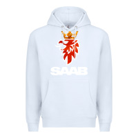 White saab Premium Hoodie - artisFamous