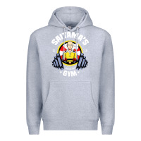 Heather Grey anime gym Premium Hoodie - artisFamous