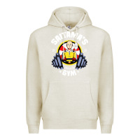 Oatmeal Heather anime gym Premium Hoodie - artisFamous