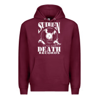 Burgundy sudden death records Premium Hoodie - artisFamous