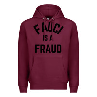 Burgundy fauci is a fraud Premium Hoodie - artisFamous