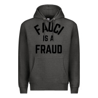 Charcoal Heather fauci is a fraud Premium Hoodie - artisFamous