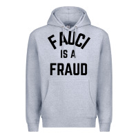 Heather Grey fauci is a fraud Premium Hoodie - artisFamous