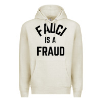 Oatmeal Heather fauci is a fraud Premium Hoodie - artisFamous