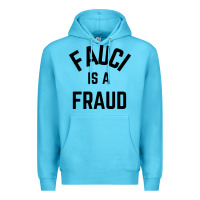 Ocean Blue fauci is a fraud Premium Hoodie - artisFamous