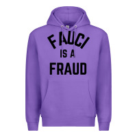 Purple fauci is a fraud Premium Hoodie - artisFamous