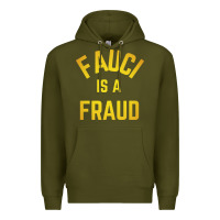 Army Green fauci is a fraud Premium Hoodie - artisFamous