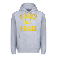 Heather Grey fauci is a fraud Premium Hoodie - artisFamous
