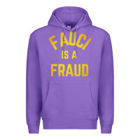 Purple fauci is a fraud Premium Hoodie - artisFamous